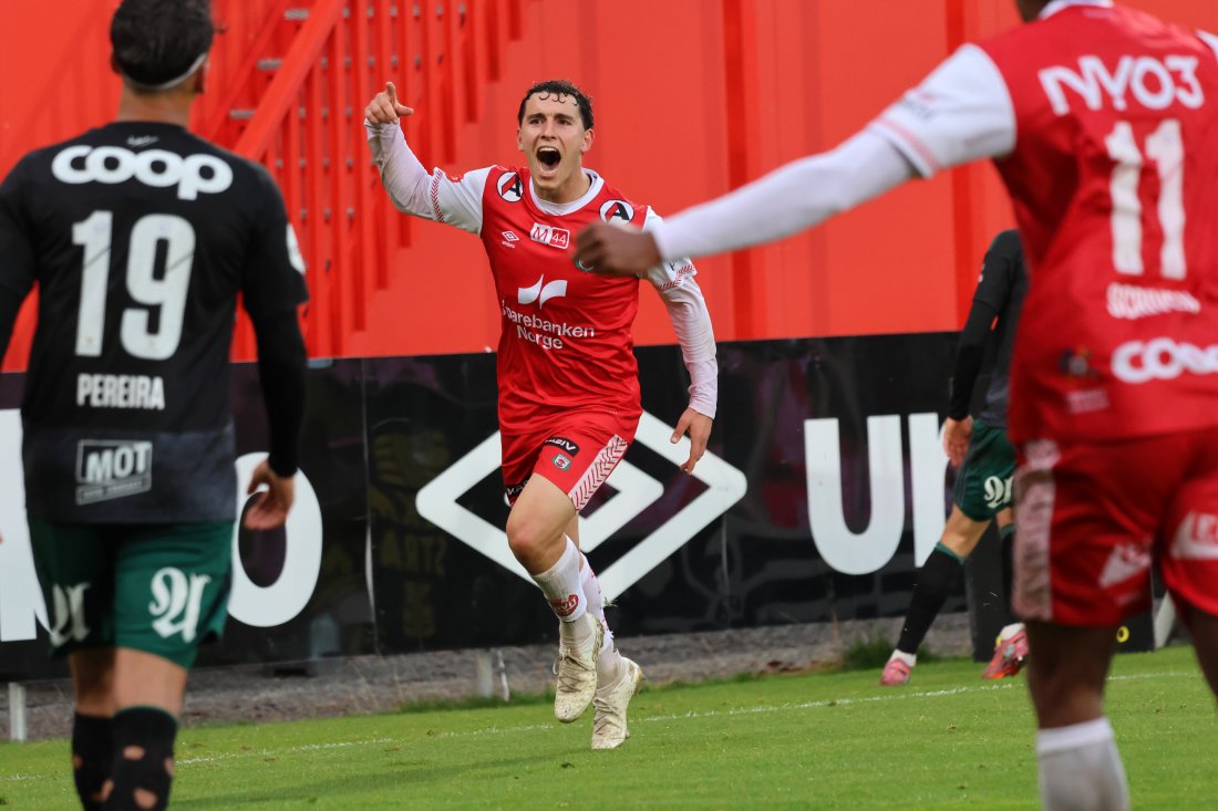 Sist Bryne møtte Rosenborg på Bryne stadion endte det 2-2. Duarte Moreira scoret et av målene mot trønderne. <em>Foto: Svenn Olav Sele</em>