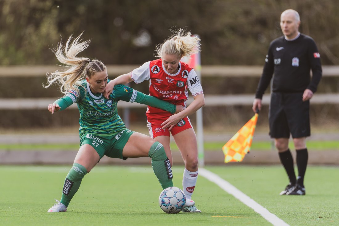 Lørdag klokken 15:00 spiller Bryne toppkamp mot Klepp på Bryne stadion. Foto: Vegard Hanssen