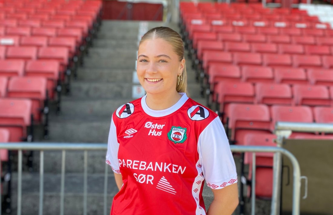 Ingrid Rame er klar for å spille i rødt og hvitt.
